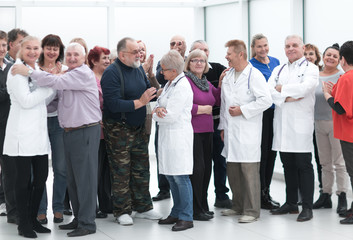 Patients hug doctors as a sign of gratitude