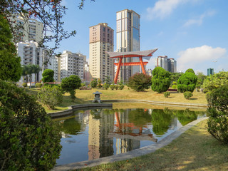 landscape of the Japanese garden of São Jose dos Campos