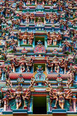 Fototapeta na wymiar Meenakshi Amman Temple in Madurai
