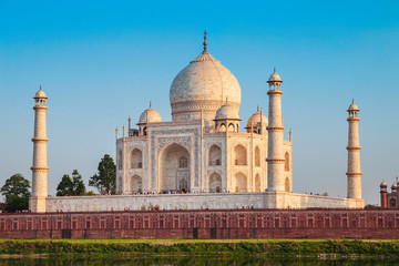 Fototapeta na wymiar Taj Mahal marble mausoleum, Agra