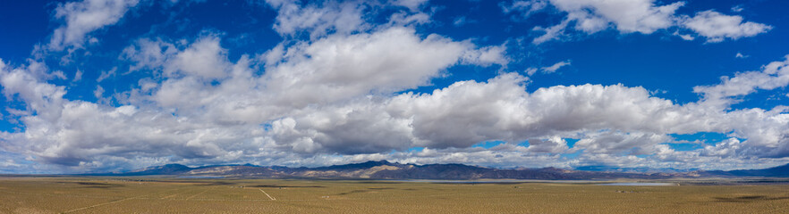 Panoramic view of the mojave desert