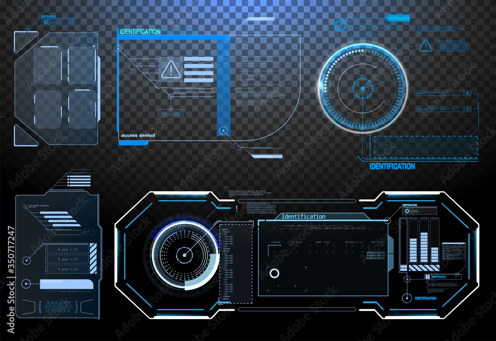 Poster interface elements hud, ui, gui. vector callout titles set. futuristic callout bar labels, informati