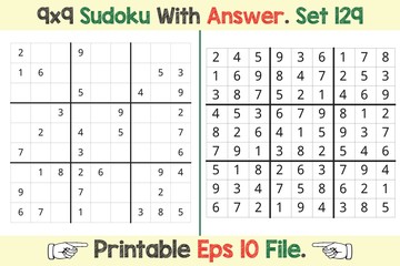 Advance Sudoku Puzzle Games Easy to Hard with Answer