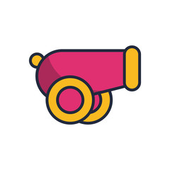 cannon weapon fill style icon