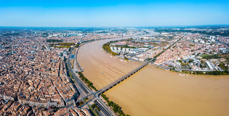 Bordeaux aerial panoramic view, France