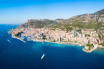 Monte Carlo, Monaco aerial view