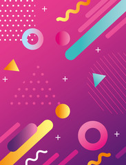 colorful geometric abstract background pink color vector illustration design