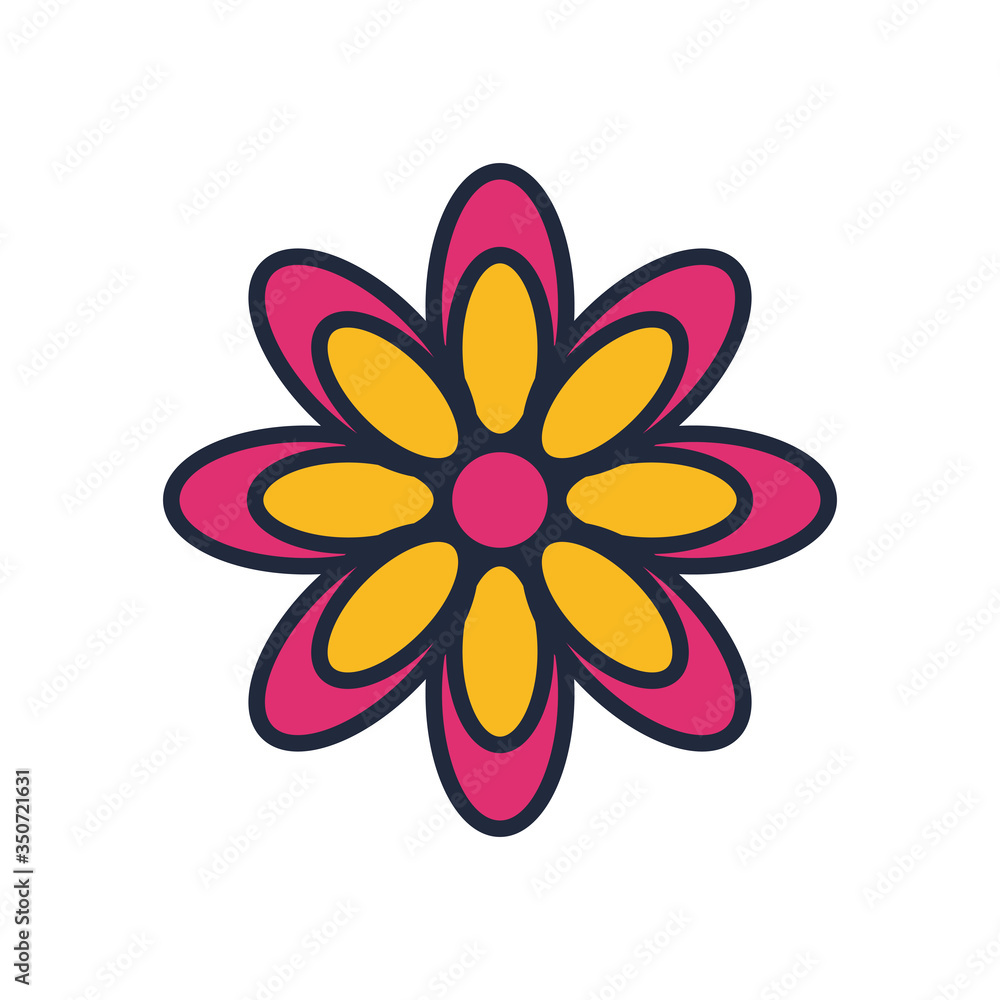 Canvas Prints cute flower fill style icon