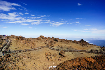 Mars the red planet's desert landscape. Mount Teide in Tenerife. Tenerife, Canary Islands