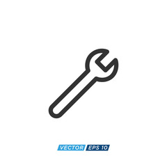 Tool Wrench Icon Design Illustration