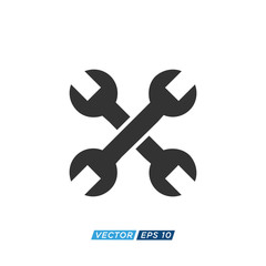 Tool Wrench Icon Design Illustration