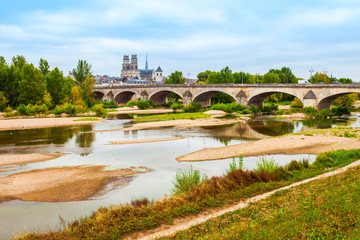 Orleans aerial panoramic view, France