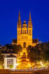 Fototapeta na wymiar Saint Maurice Cathedral in Angers