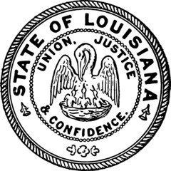 Obraz premium Old drawing of a Louisiana State Seal