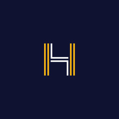 H logo template vector concept