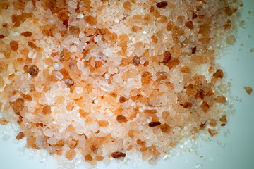Himalayan pink salt. Healthy eating concept.