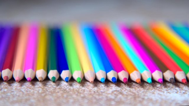 color pencils background with copyspace