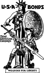 Drawing of a War Bond Poster