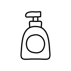 hands soap bottle icon, line style