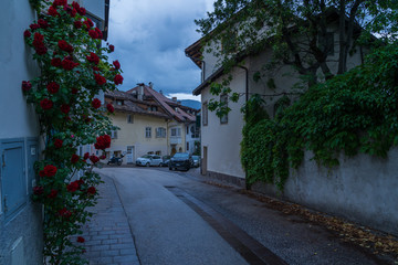 Fototapeta premium Architecture of Appiano on a wine road in Italian South Tyrol.