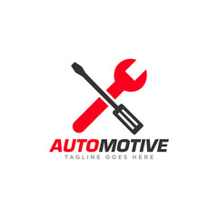 Automotive Mechanic Logo Design Vector