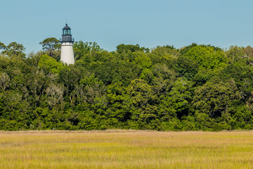 Fototapeta na wymiar The Amelia Island Lighthouse