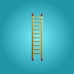Tool for repair and construction a wooden staircase applied with steps a step-ladder on a blue background. Vector illustration