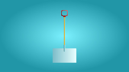 Tool for repair and construction a metal shovel for digging the earth and demolition and gardening on a blue background. Vector illustration