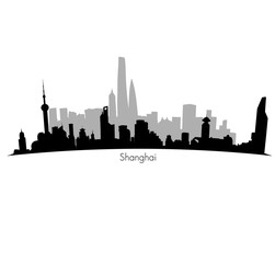 Fototapeta na wymiar Shanghai vector Skyline