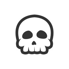 simple skull logo, vector illustration