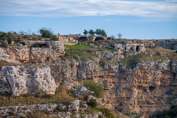 Vista panorámica de la antigua ciudad paleolítica de Matera, Sassi di Matera, Basilicata, sur de Italia