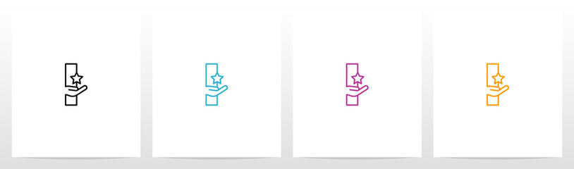 Hand Holding Star On Letter Logo Design I