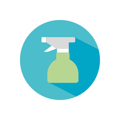 stop the spread concept, srpay bottle icon, block flat style