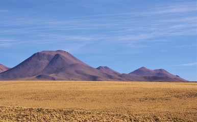 Fototapeta na wymiar Natural beauties in the Atacama Desert. Antofagasta, Chile