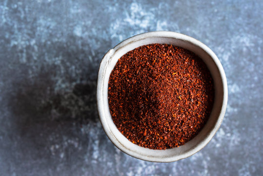Ground Ancho Pepper in a Bowl
