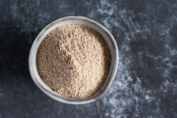 Psyllium Husk Fiber in a Bowl