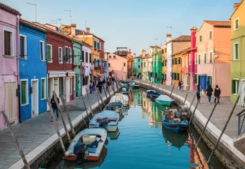 Poster boats on canal in venice italy © FrediRomero