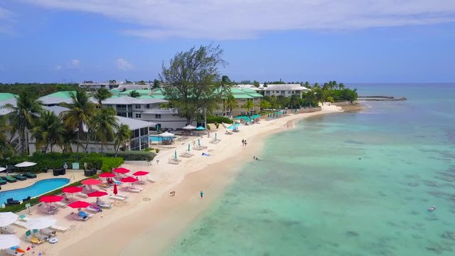 Vacationing People Marriott Beach Resort Cayman Islands Caribbean