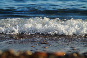 summer sea waves on the beach