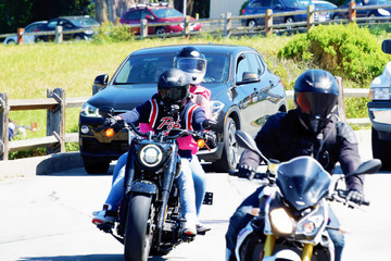 motorcycle in motion