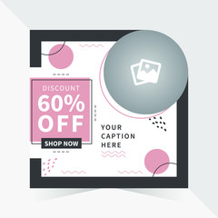 Naklejka premium Social Media-Instagram Fashion Post Template Design