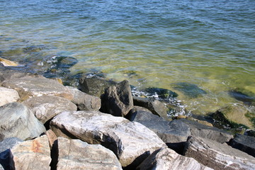 rocks and sea