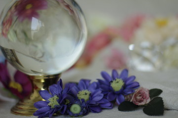 Obraz na płótnie Canvas crystal flowers