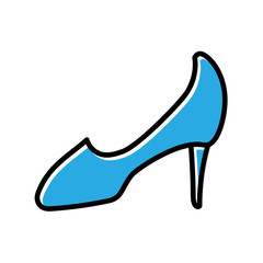 high heels hand drawn icon vector design
