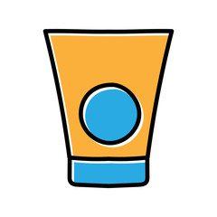 lotion hand drawn icon vector design