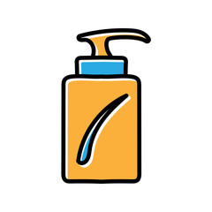 hair vitamins hand drawn icon vector design