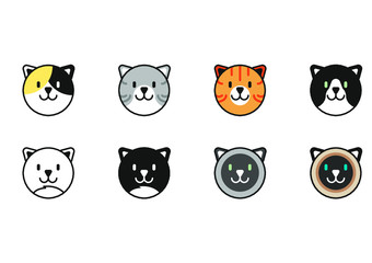 Animal cat head icon