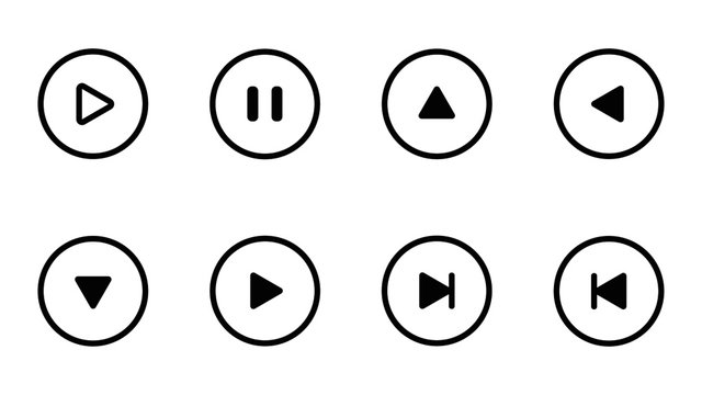 A set of round icons 
it contains media keys, arrows, battery icon and so mush more ..