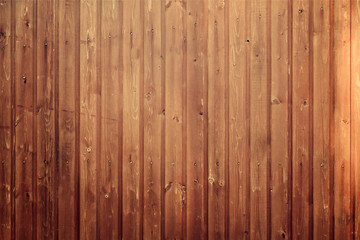 Naklejka premium Wooden decorative wall from an old tree in the sunlight