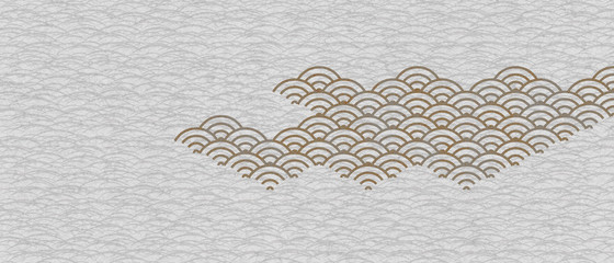 Japanese traditional pattern.Wave pattern.Japanese background material.
背景：和柄 青海波 波 海 和 和風 壁紙 テクスチャー